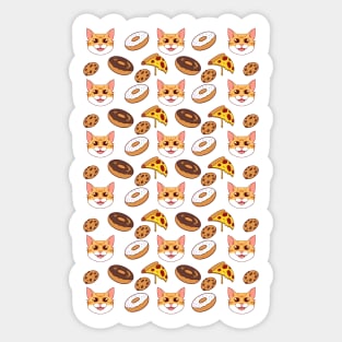 Cats and Food Sticker